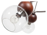 Babble pendant lamp with 3 pears, glass, walnut