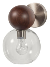 Babble Wall Lamp, Glass, Walnut