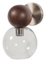 Babble Wall Lamp, Glass, Walnut