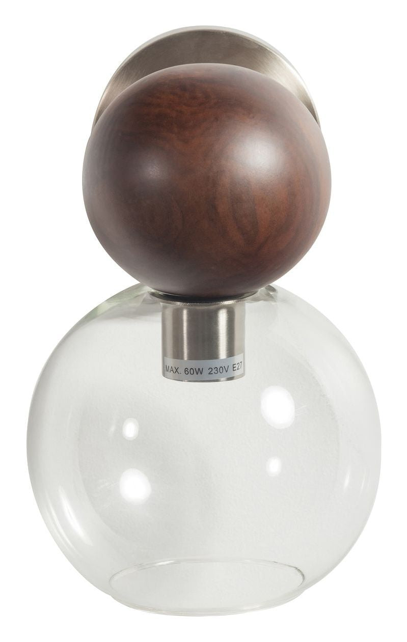 Babble Wall Lamp, Glass, Walnut