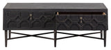 Bequest Coffee table with drawers, Black iron/Pine