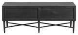 Bequest Coffee table with drawers, Black iron/Pine