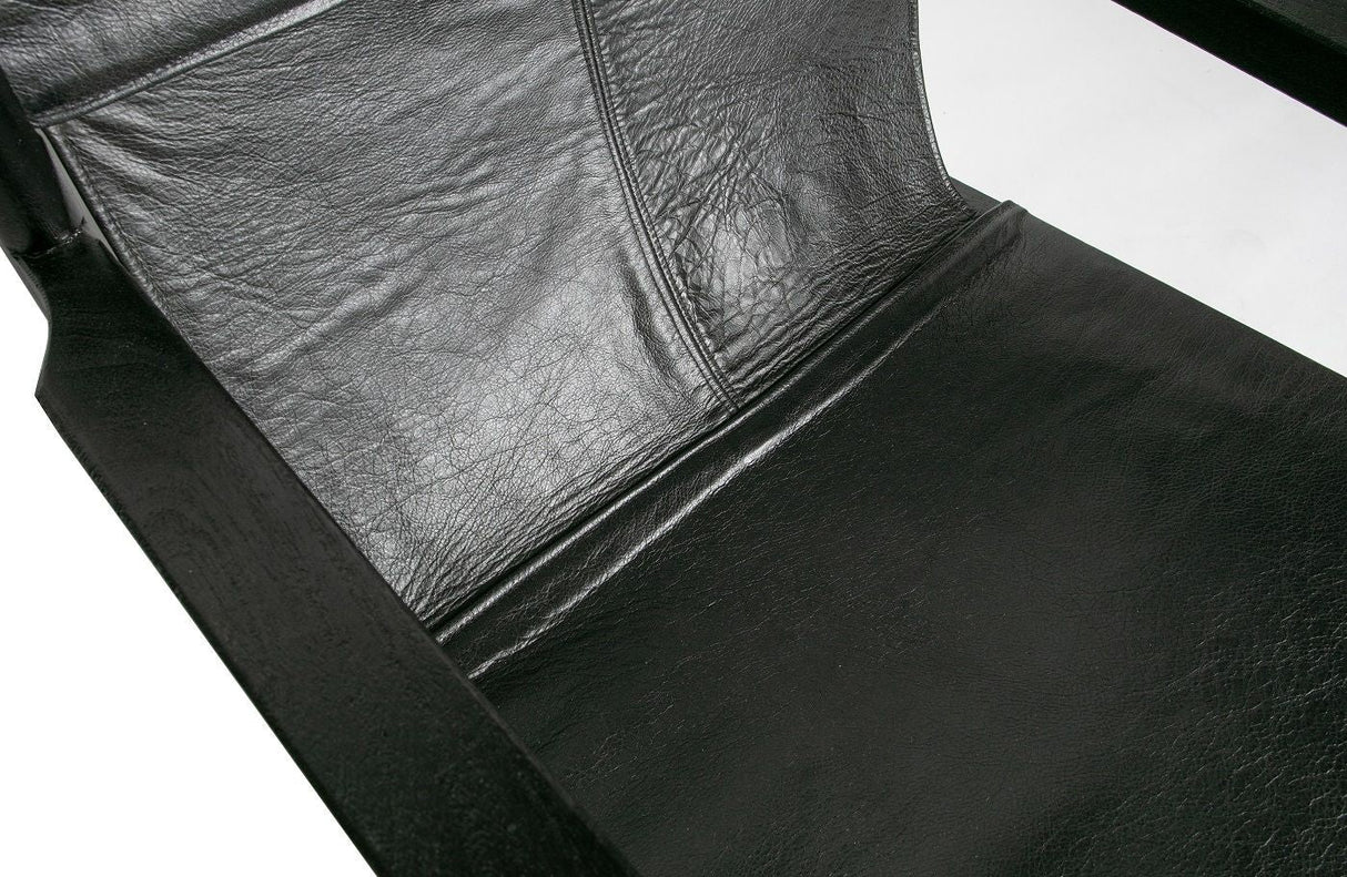 Chill lounge chair - black leather