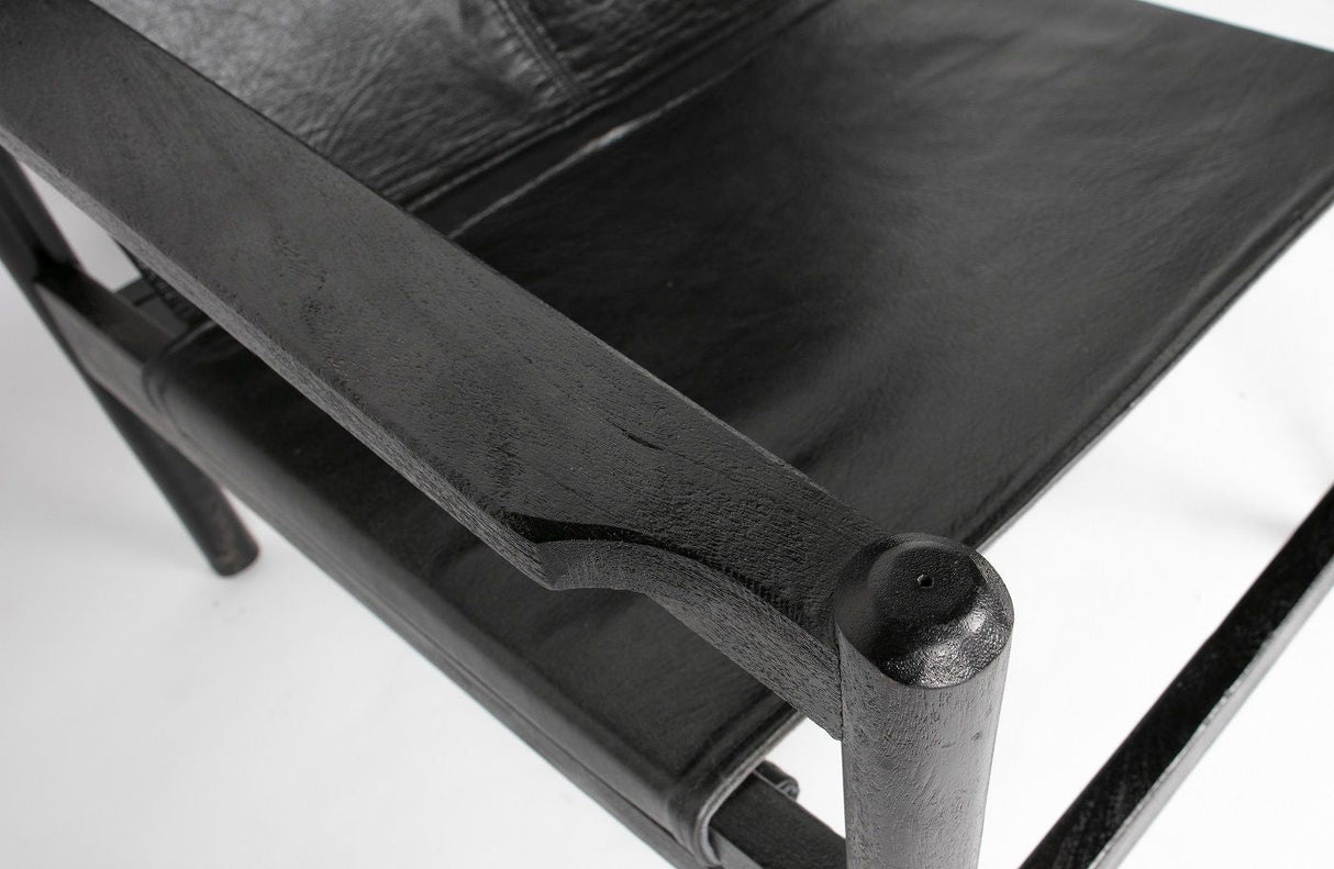 Chill lounge chair - black leather