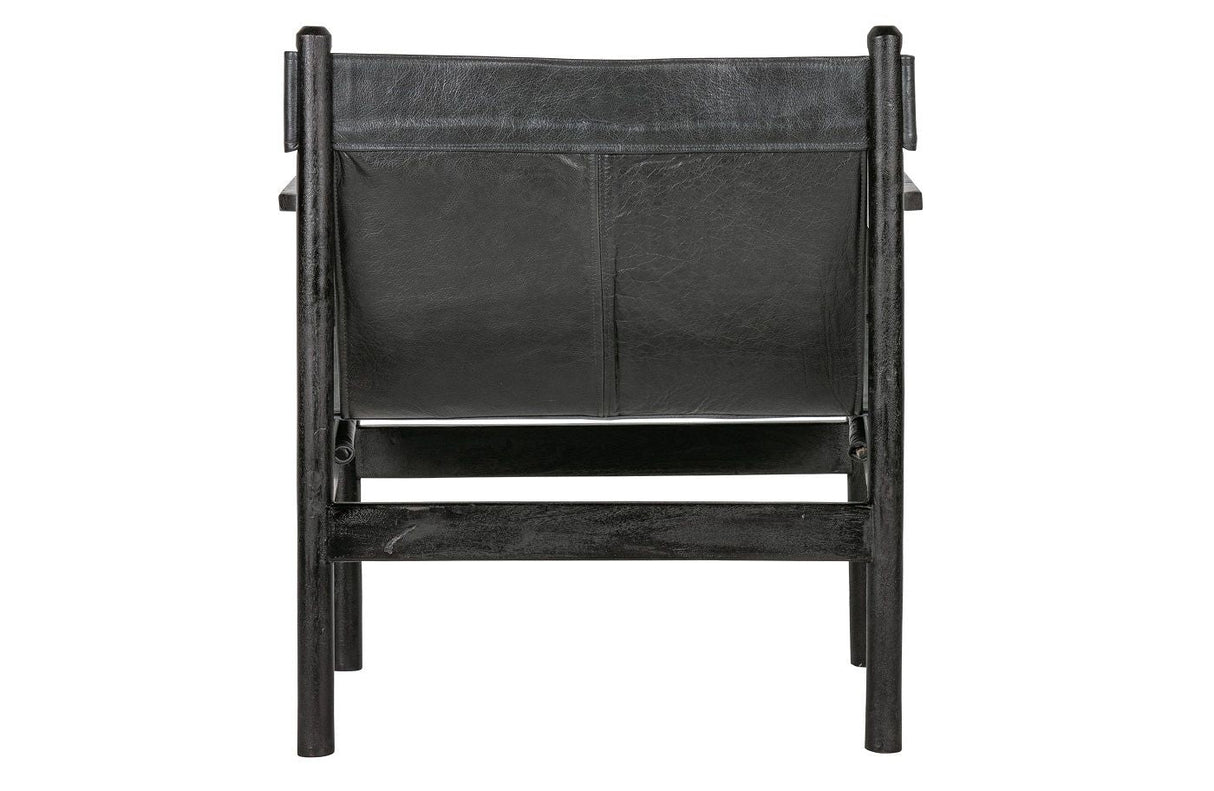 Chill lounge chair - black leather