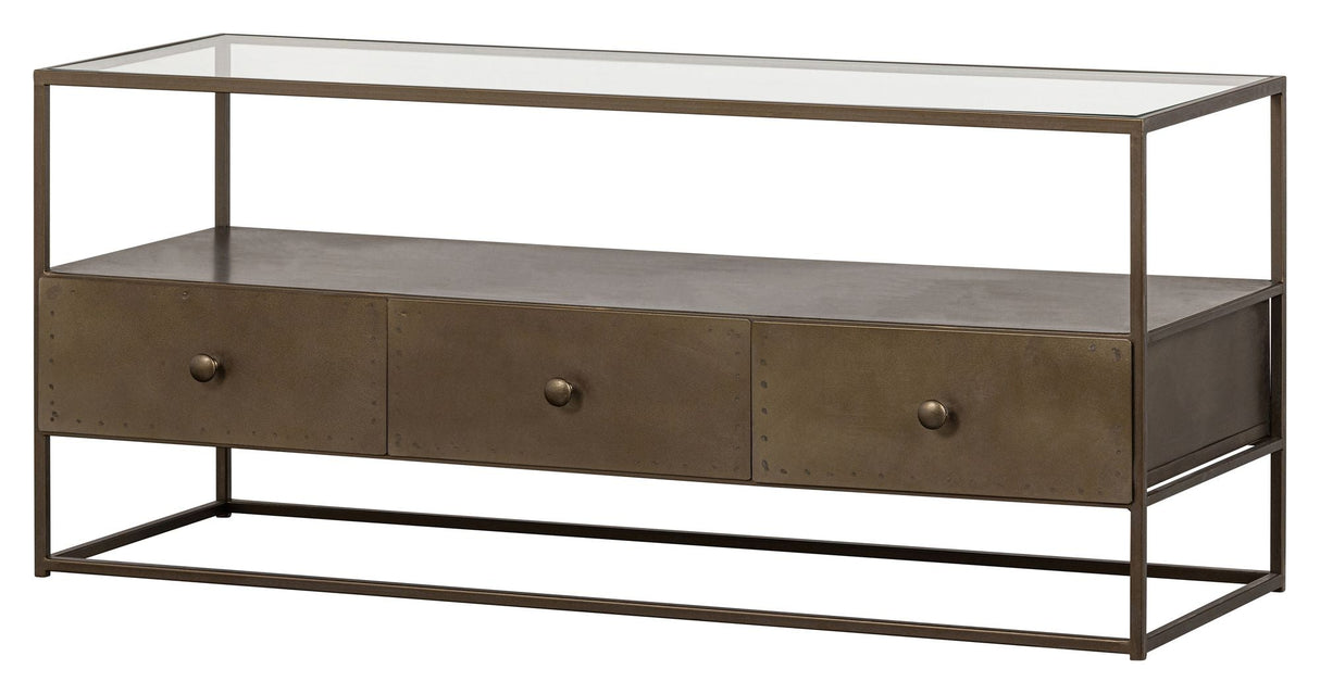 Depart TV Table 115x40 - Antique Brass