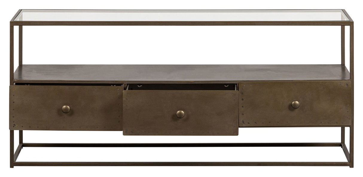 Depart TV Table 115x40 - Antique Brass