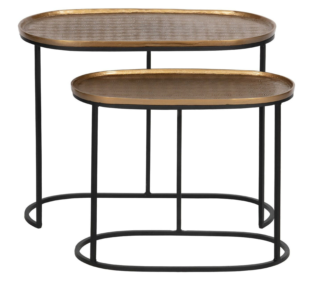 Embrace Deposit Table - Black/Antique Brass Finish