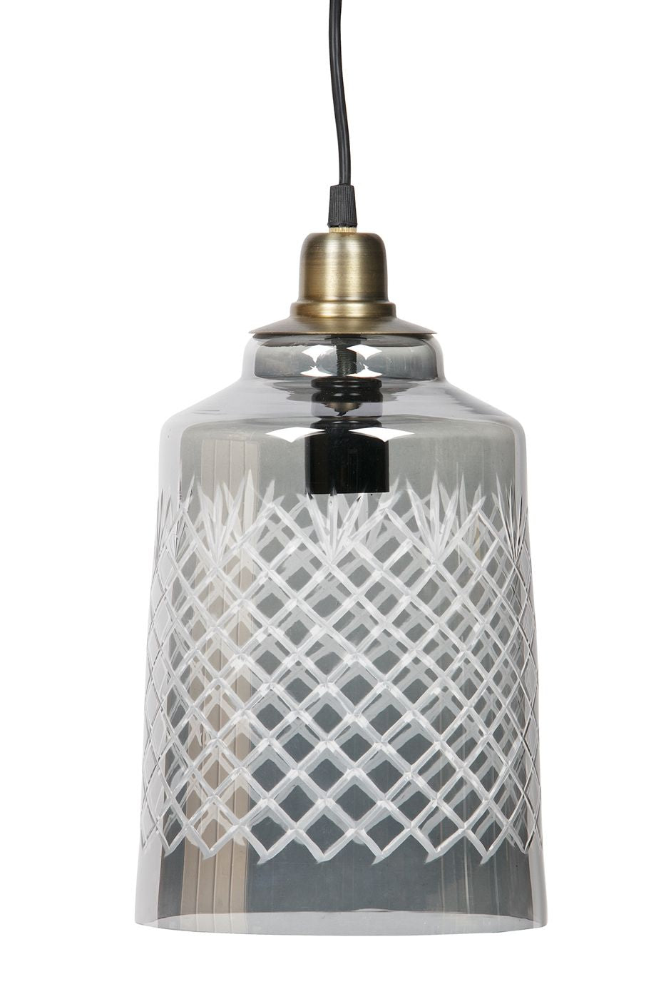 Engrave Glass Pendant luminaire L - Gray