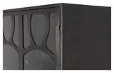 Gracious Vitrine cabinet with glass doors, Black metal