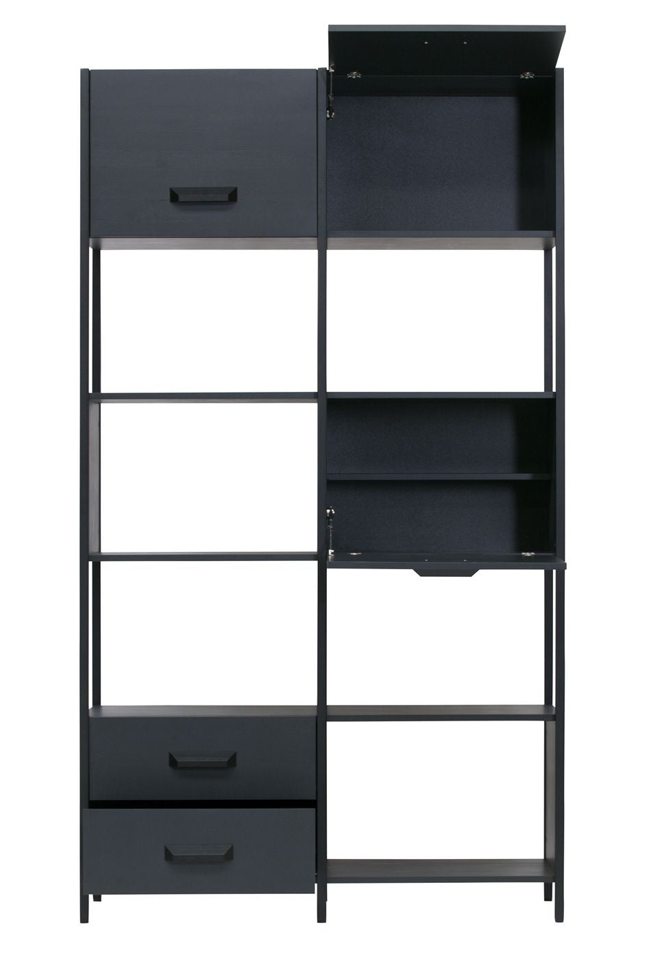 Legacy Shelf H220 cm in black - Wood/Iron