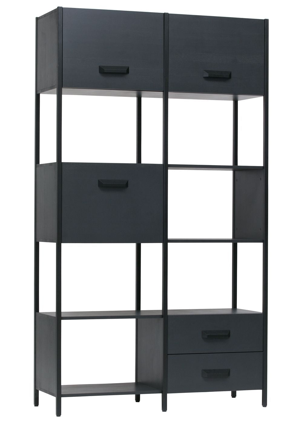 Legacy Shelf H220 cm in black - Wood/Iron