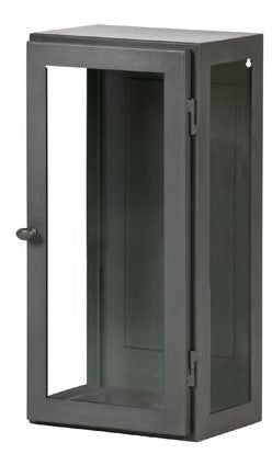 Manta hanging cabinet in gray metal, L