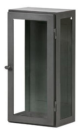 Manta hanging cabinet in gray metal, L