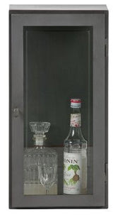 Manta hanging cabinet in gray metal, L