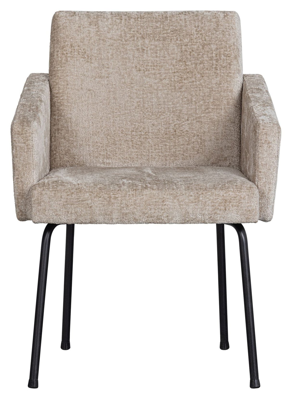 Attach Dining chair with armrests, Coarse woven fabric, Nature