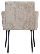 Attach Dining chair with armrests, Coarse woven fabric, Nature