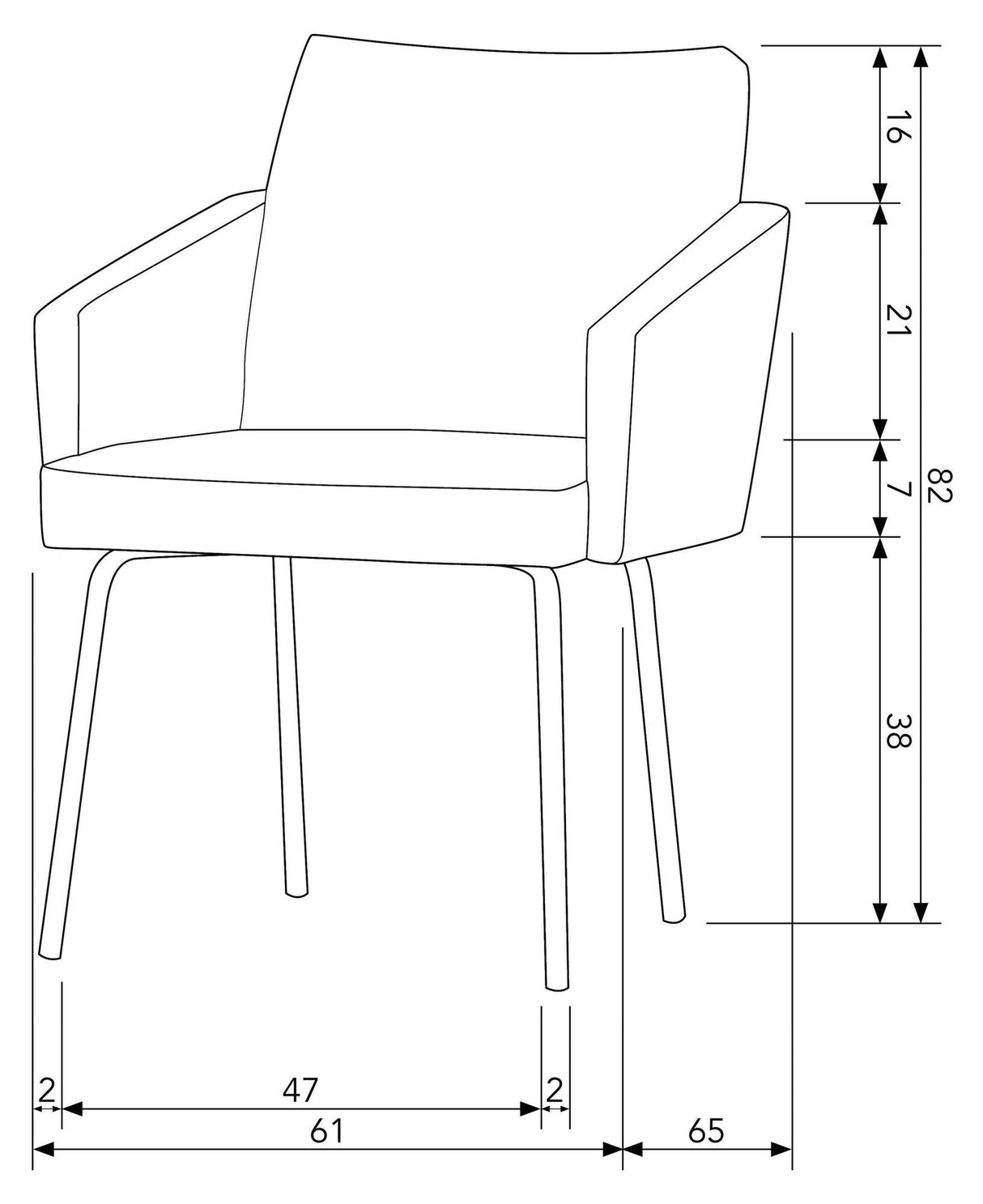 Attach Dining chair with armrests, Coarse woven fabric, Nature