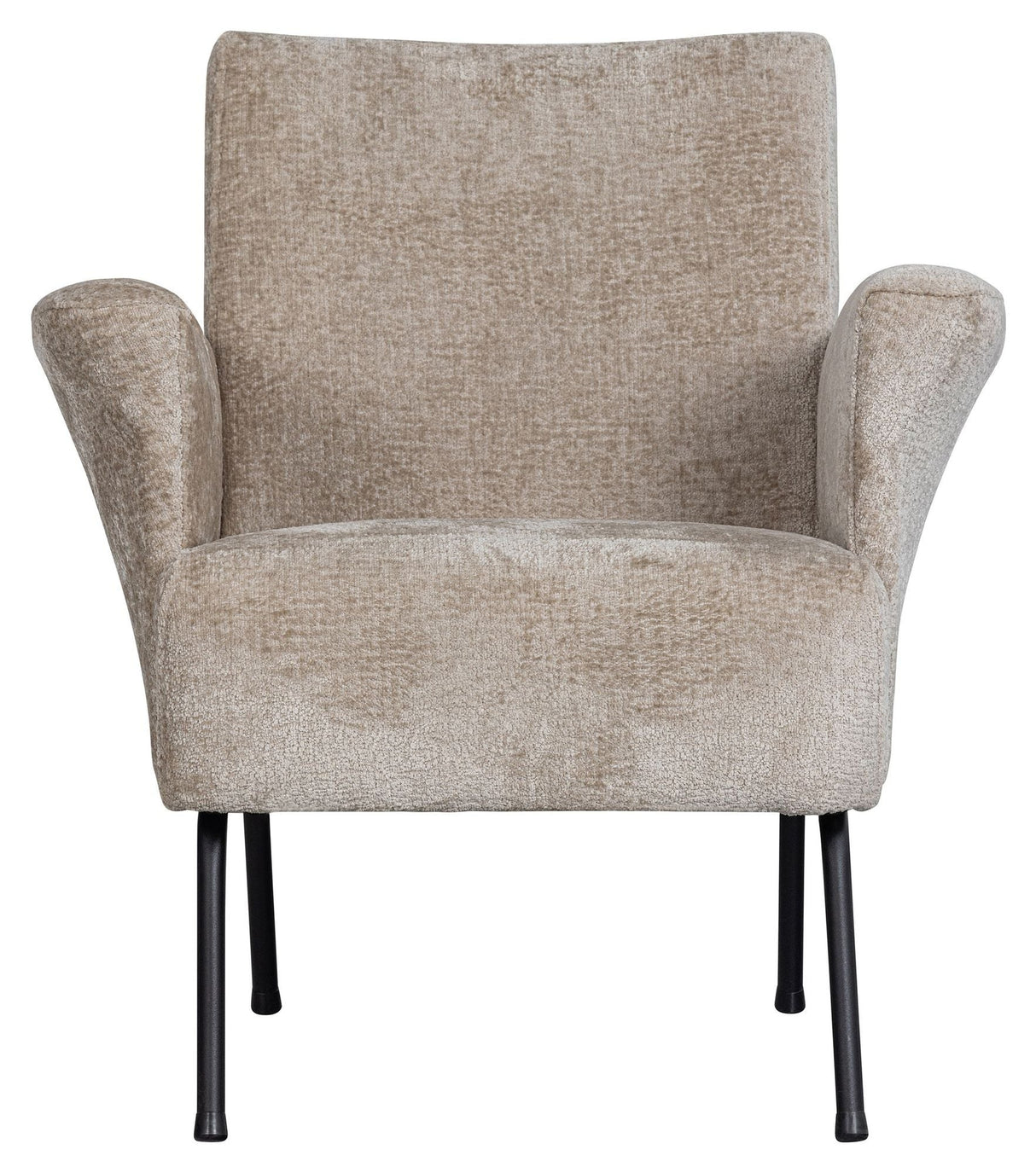 Muse Armchair with armrests, Coarse woven fabric, Nature