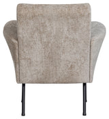 Muse Armchair with armrests, Coarse woven fabric, Nature