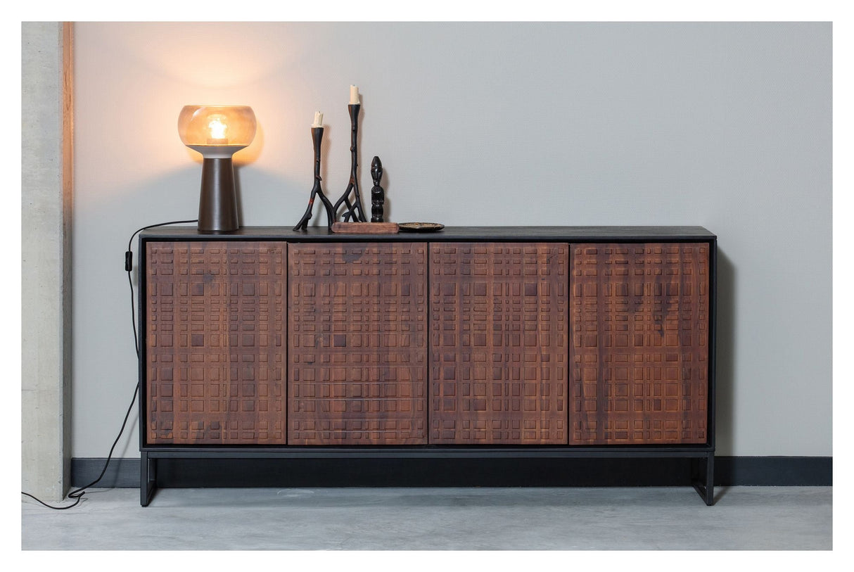 Nuts Sideboard, Walnut Finish/Black