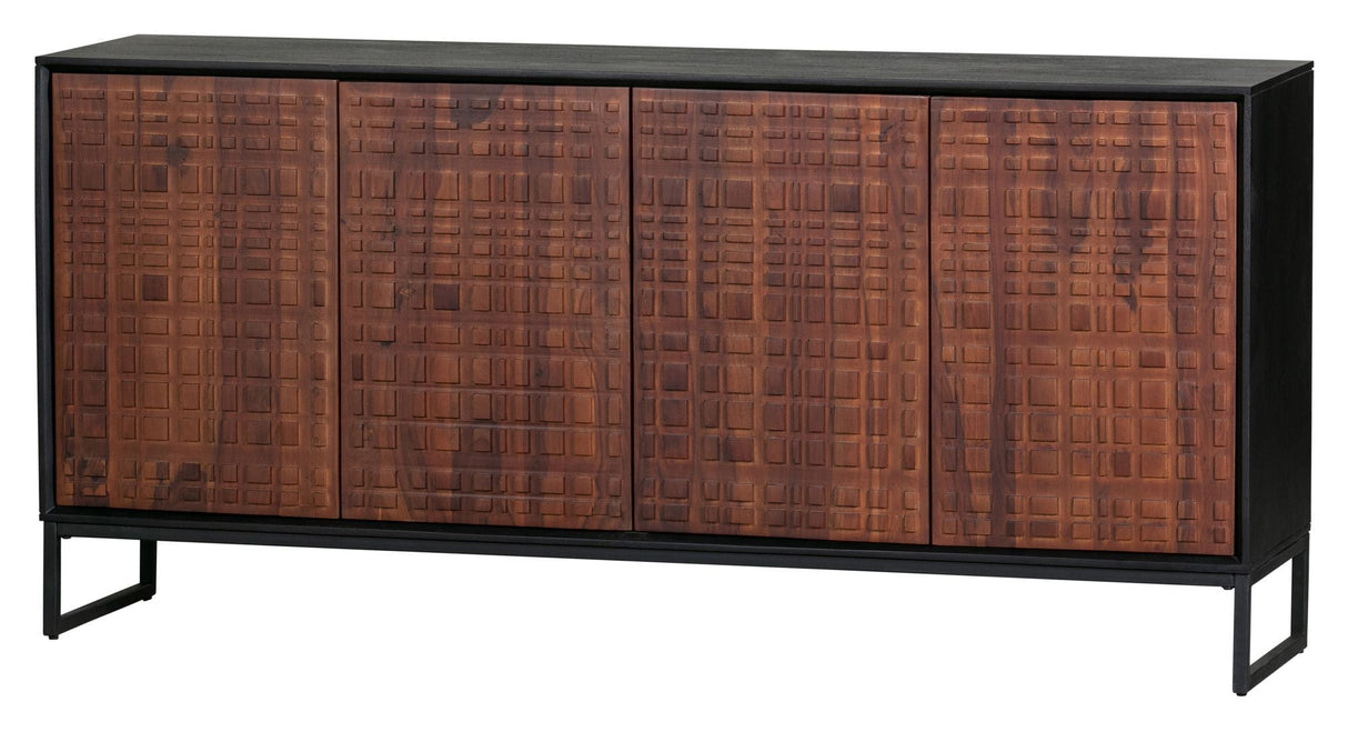 Nuts Sideboard, Walnut Finish/Black