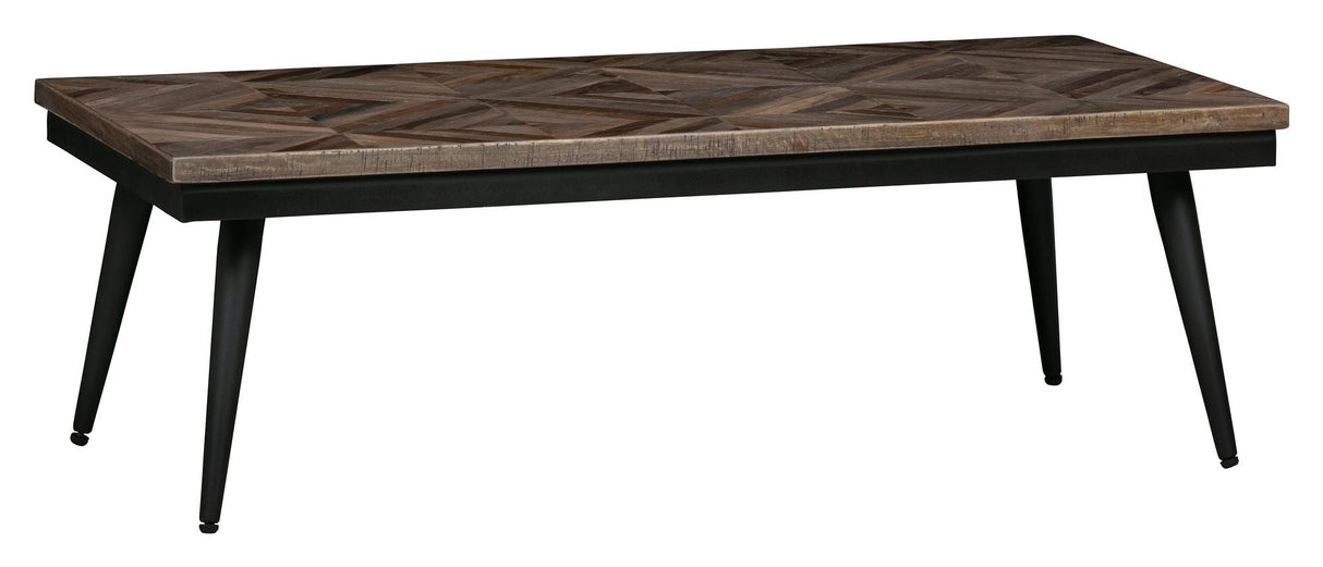 Rhombic Coffee Table - Teak/Iron, 120x60