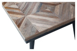 Rhombic Coffee Table - Teak/Iron, 120x60