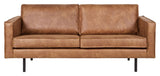 Rodeo 2.5-seater sofa in eco leather, Cognac