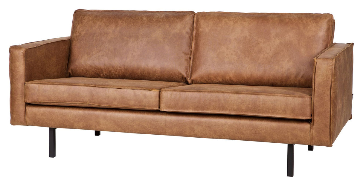 Rodeo 2.5-seater sofa in eco leather, Cognac