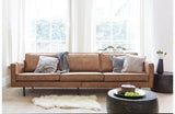 Rodeo 3-seater sofa in eco-leather, Cognac