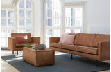 Rodeo 3-seater sofa in eco-leather, Cognac