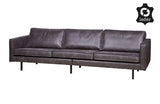 Rodeo 3-seater sofa in eco-leather - Black