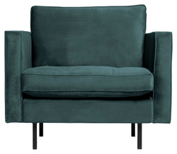 Rodeo Classic Armchair, Teal Velour