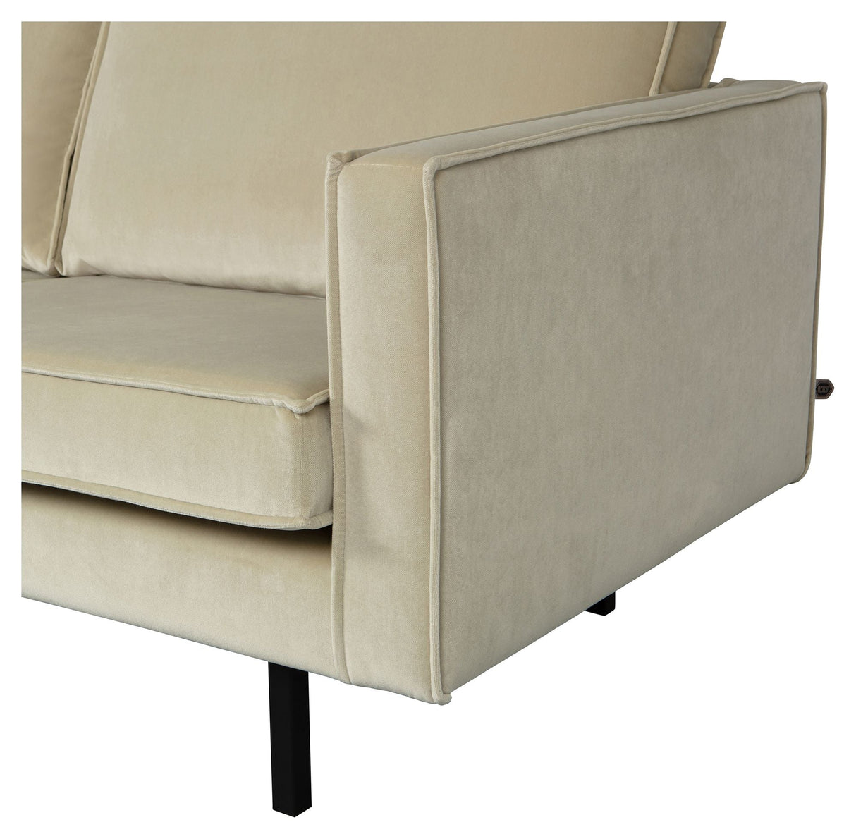 Rodeo Corner sofa, left facing - Pistachio velvet