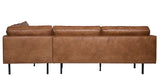 Rodeo Sofa w/right-facing chaise, Cognac