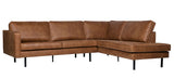 Rodeo Sofa w/right-facing chaise, Cognac