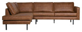 Rodeo Sofa w/left facing chaise, Cognac