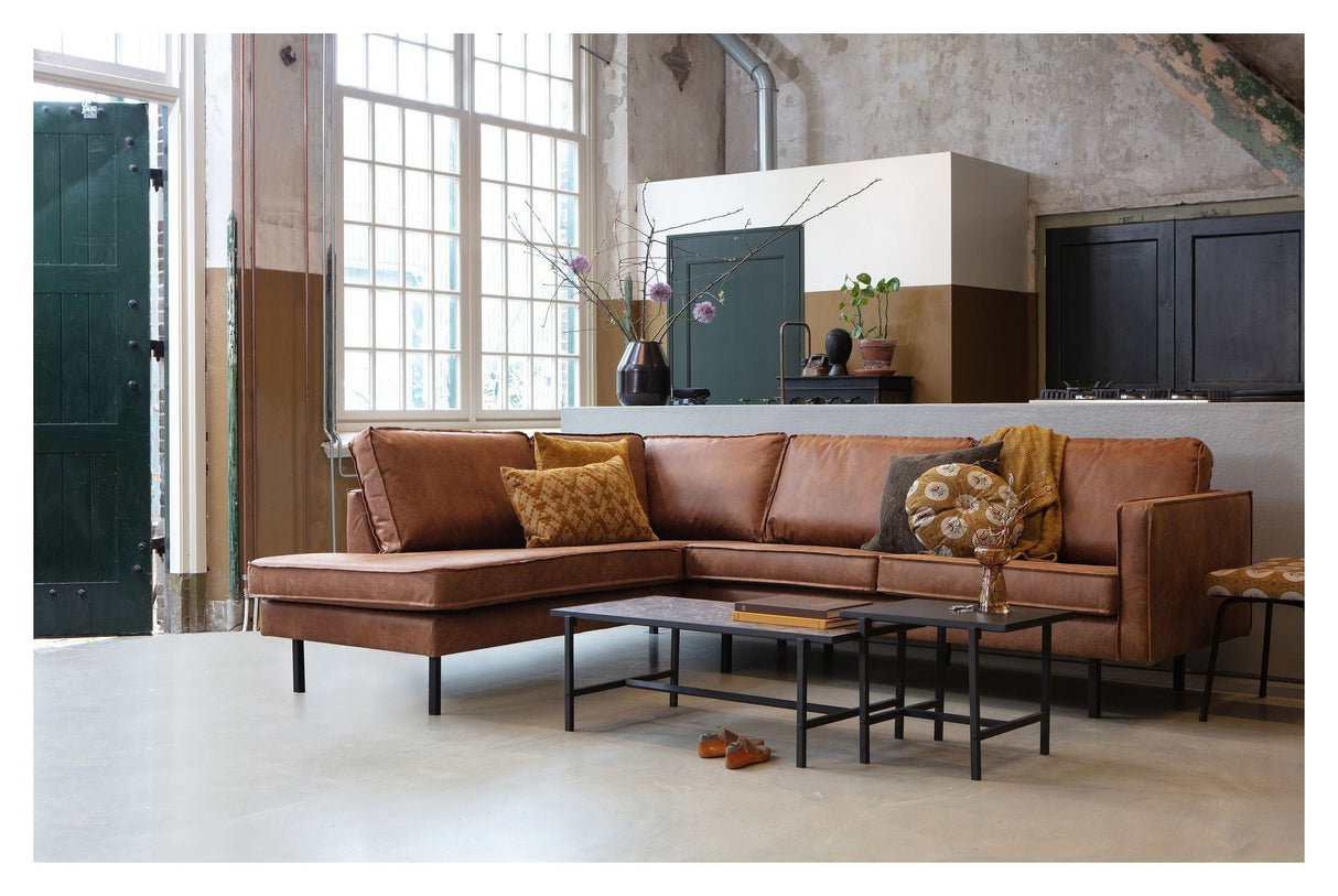 Rodeo Sofa w/left facing chaise, Cognac