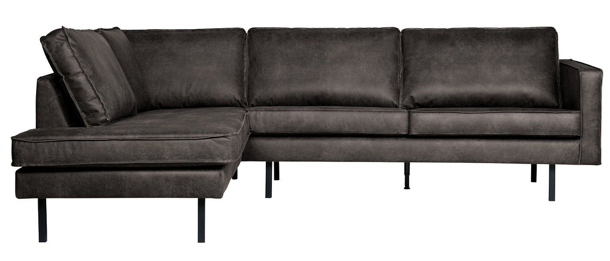 Rodeo Sofa w/left facing chaise - Black