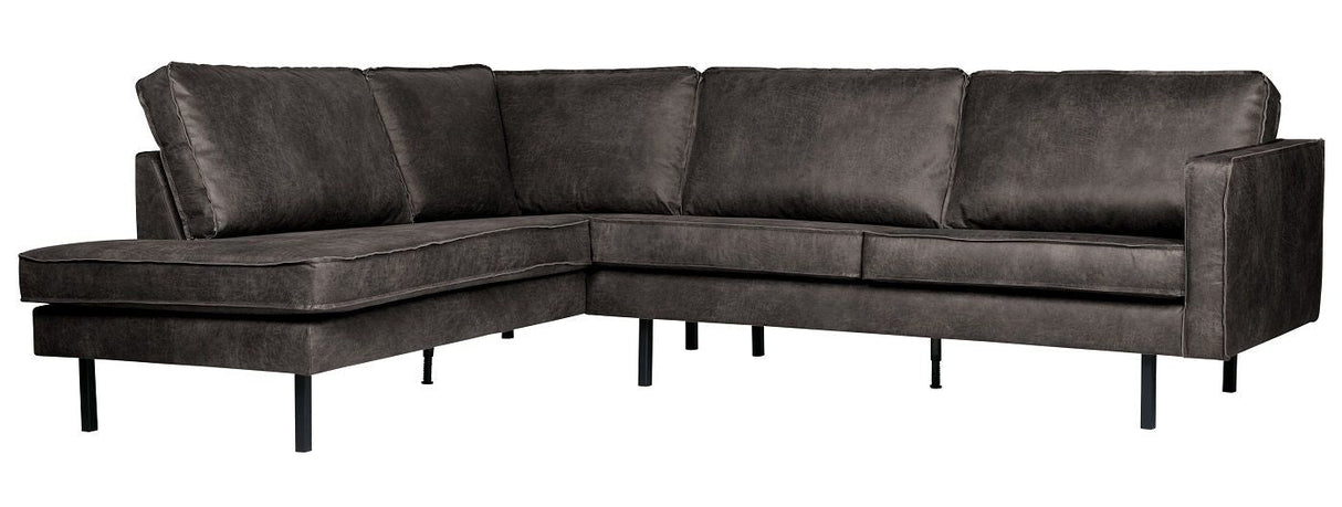 Rodeo Sofa w/left facing chaise - Black