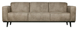 Statement 3-pers. Sofa, Gray Elephant Skin