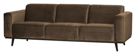 Statement 3-pers. Sofa, Taupe Velour