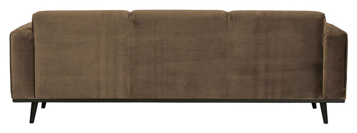 Statement 3-pers. Sofa, Taupe Velour