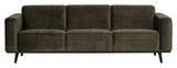 Statement 3-pers. Sofa, Warm Green Velvet