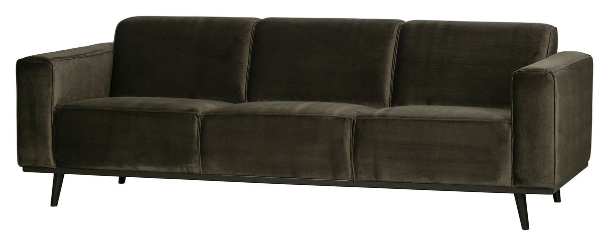 Statement 3-pers. Sofa, Warm Green Velvet