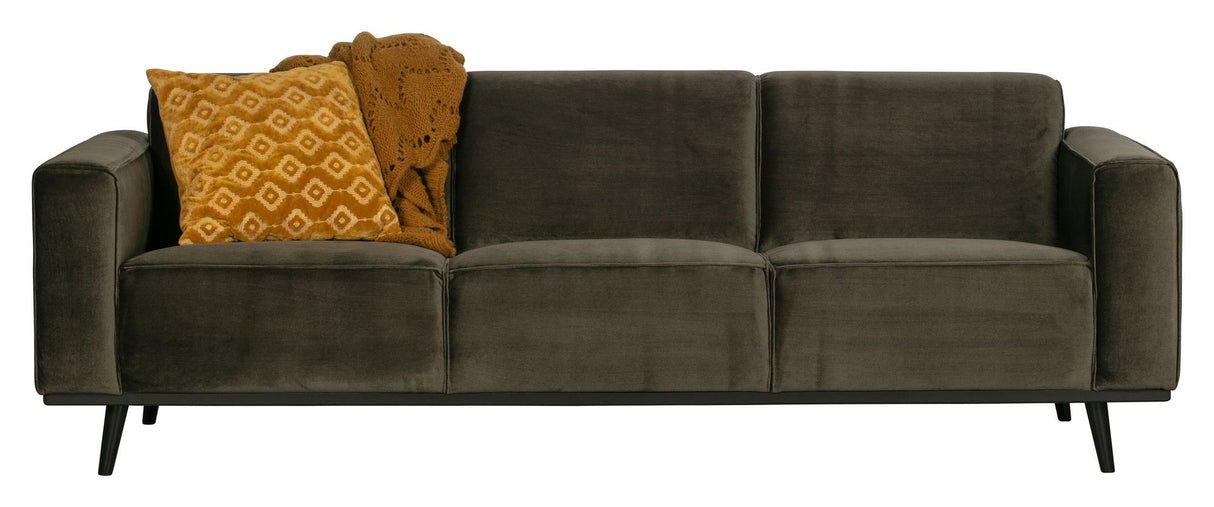 Statement 3-pers. Sofa, Warm Green Velvet