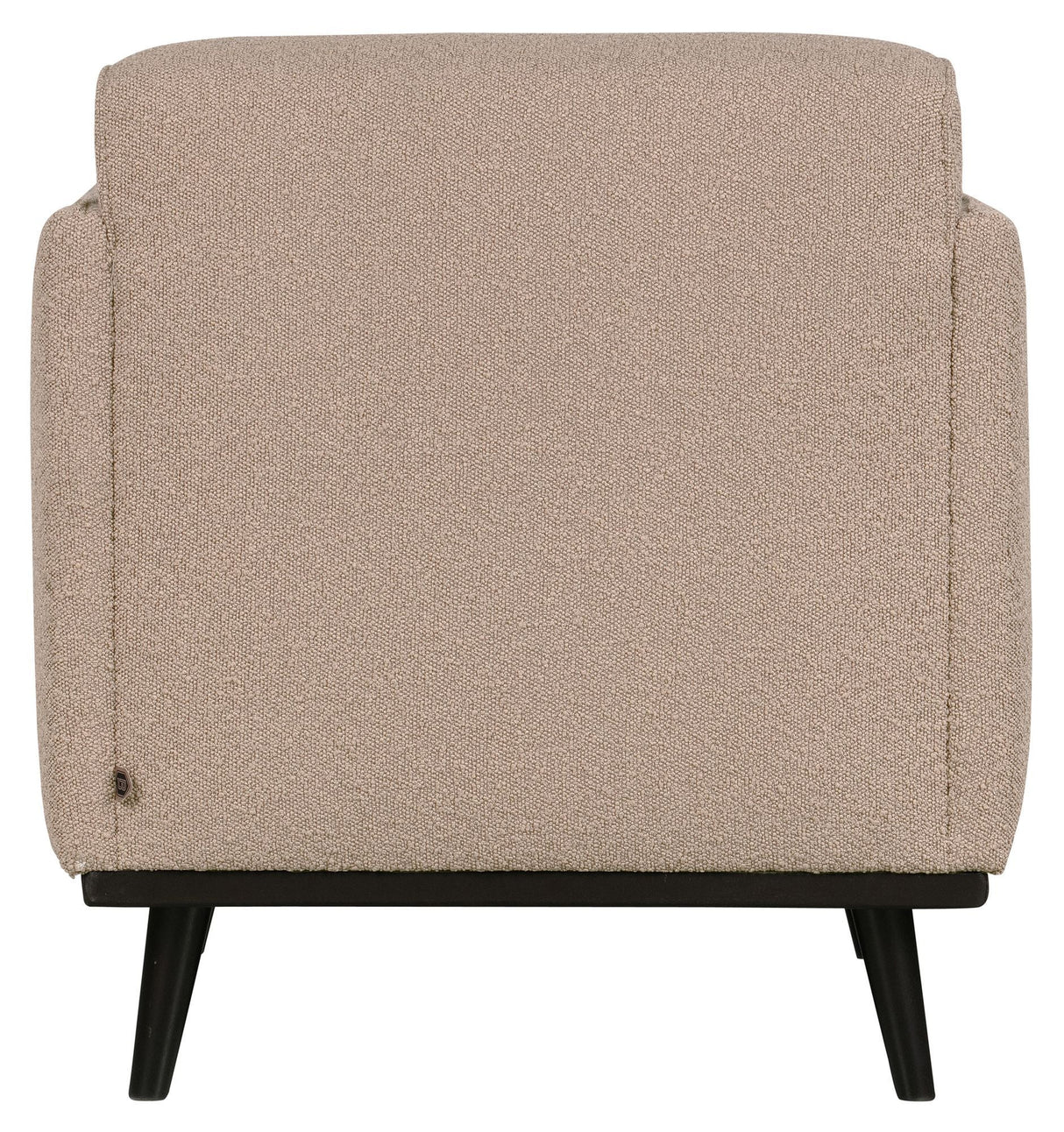 Statement Armchair with armrests, Beige Bouclé