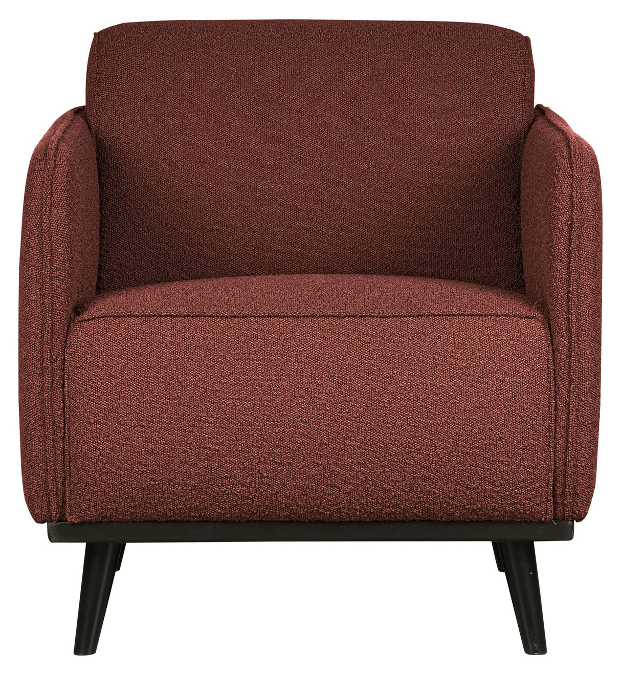 Statement Armchair with armrests, Chestnut Bouclé