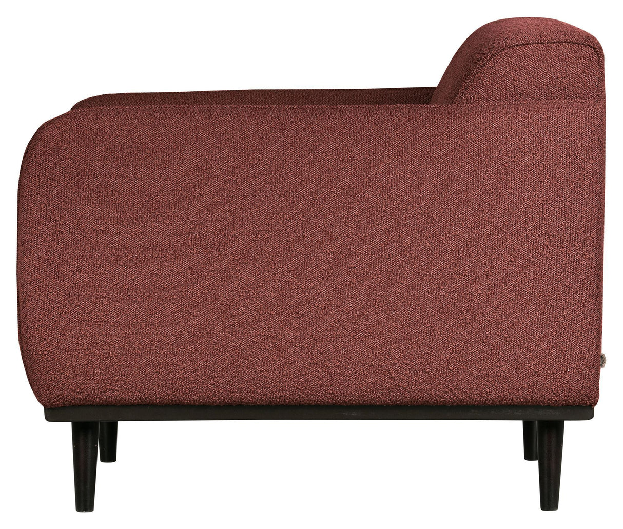 Statement Armchair with armrests, Chestnut Bouclé